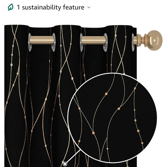 𝔹𝕝𝕒𝕔𝕜 𝕨𝕚𝕥𝕙 𝔾𝕠𝕝𝕕 𝔻𝕖𝕤𝕚𝕘𝕟 ℂ𝕦𝕣𝕥𝕒𝕚𝕟𝕤 - Picture 6 of 8